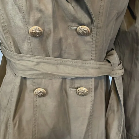 Army Green Dress Trench Express Size Medium - Picture 7 of 7